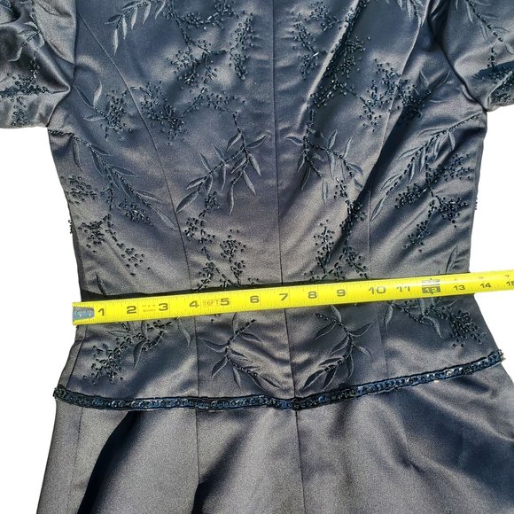 Vintage Alfred Angelo Short Sleeve One-Piece Special Occasion Evening Gown - Picture 9 of 16